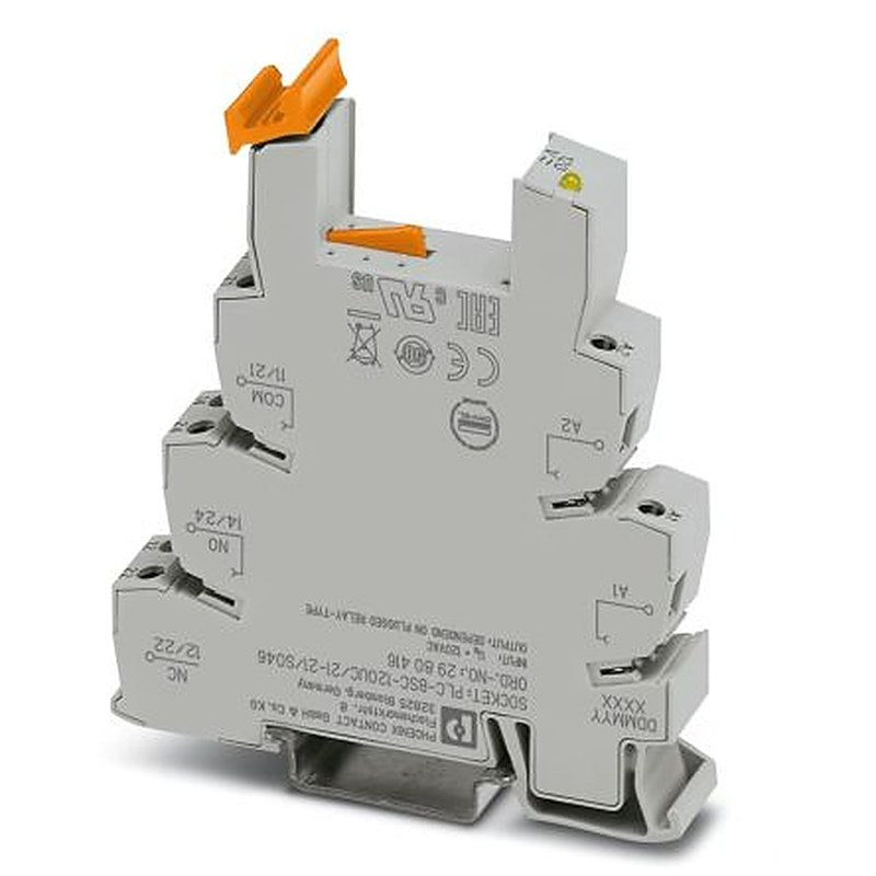 Phoenix Contact PLC-BSC 2 Way 120V ac DIN Rail Relay Socket