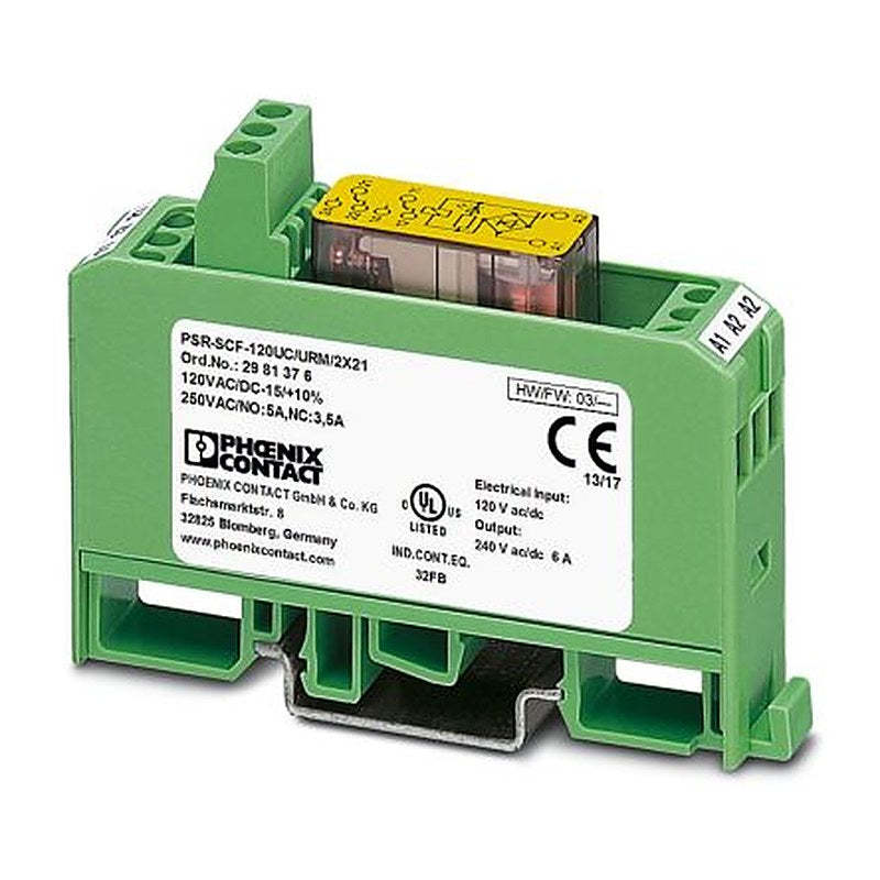 Phoenix Contact, 120V ac/dc Coupling Relay, 2 Safety Contacts