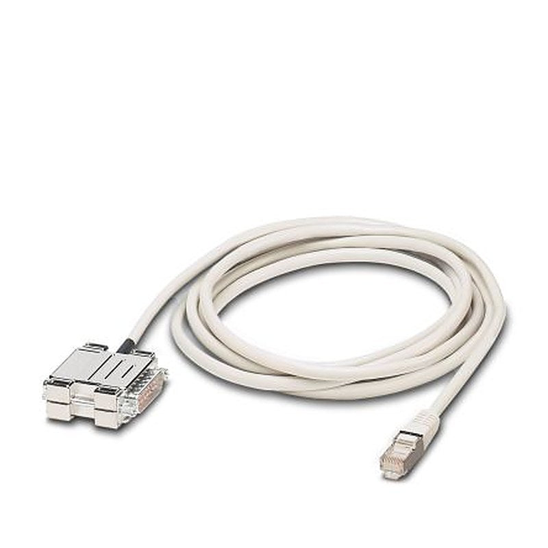 Phoenix Contact Male RJ45 to Female D-Sub Cable, 2.5 m Bare Copper Litz Wire