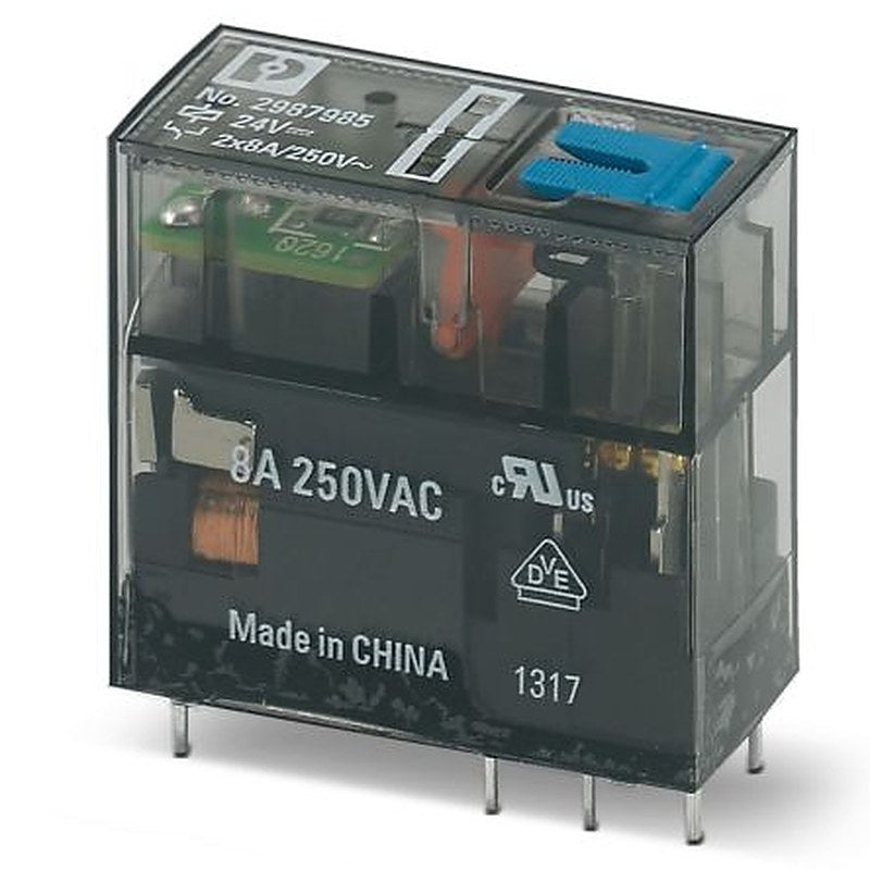 Phoenix Contact Power Relay, 24V dc Coil, 50mA, DPDT
