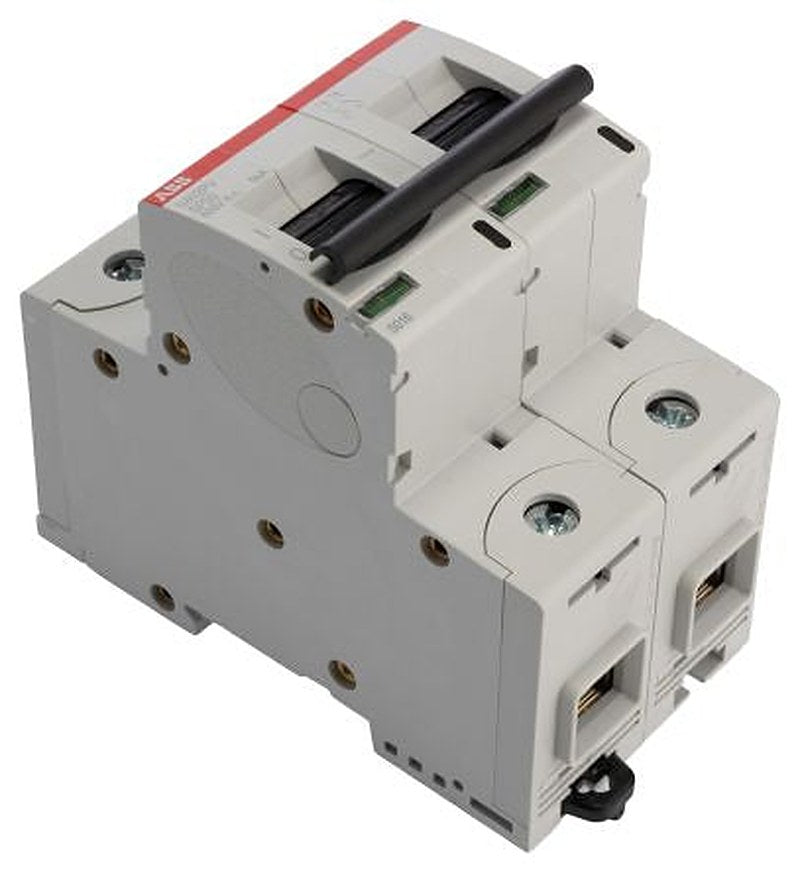 ABB S800PV S800PV Miniature Circuit Breaker, 2-Pole, 50A, Type B, 800 V dc DC, 5 kA Breaking Capacity