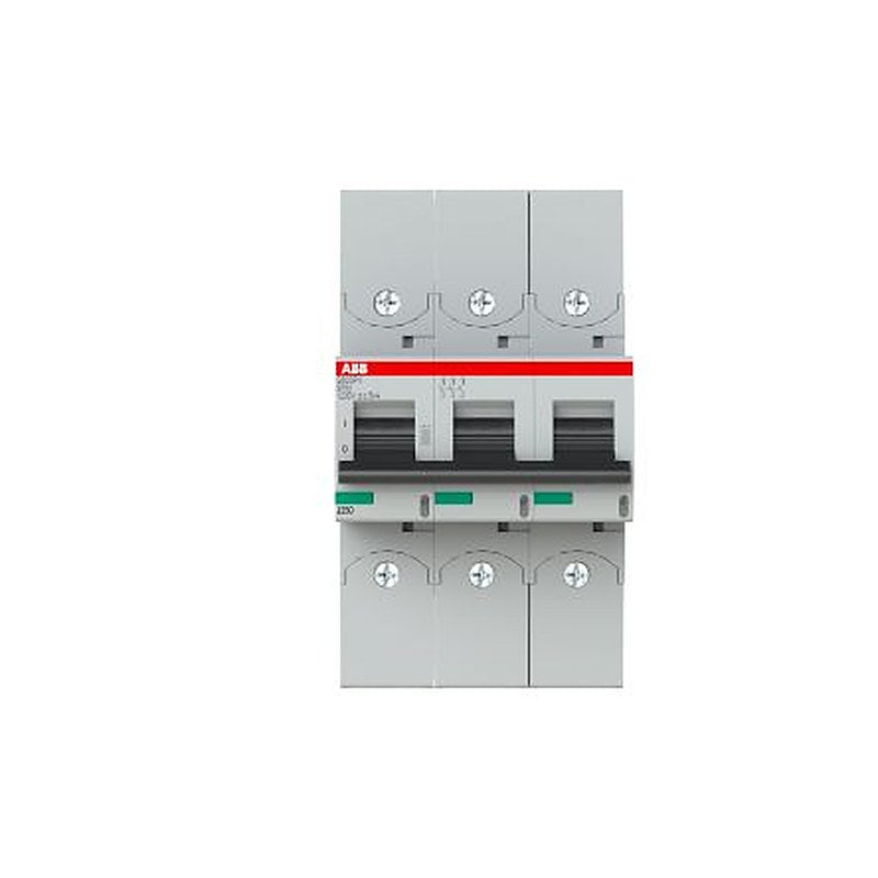 ABB S800PV S800PV Miniature Circuit Breaker, 3-Pole, 80A, Type B, 1200 V dc DC, 5 kA Breaking Capacity