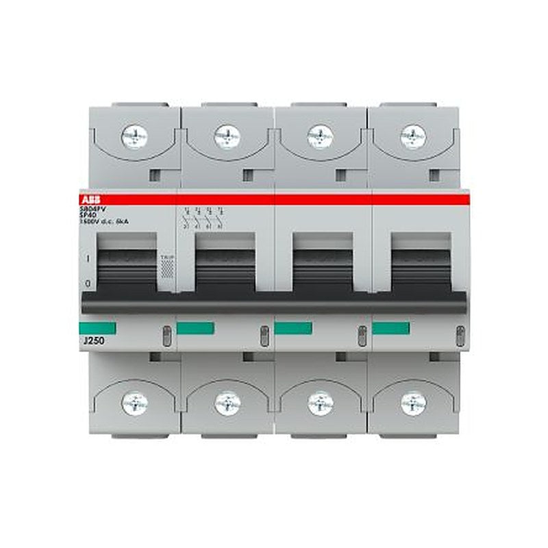 ABB S800PV S800PV Miniature Circuit Breaker, 4-Pole, 40A, Type B, 1500 V dc DC, 5 kA Breaking Capacity