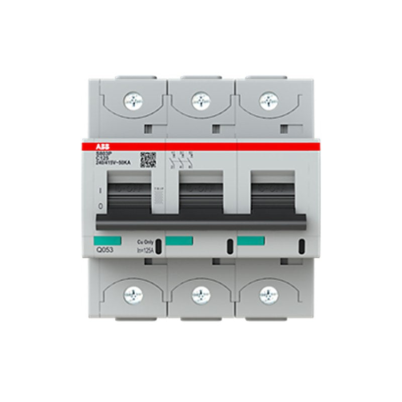 ABB S800 2CC Circuit Breaker, 3-Pole, 125A, Type C, 690V AC, 500 V DC, 40 kA Breaking Capacity