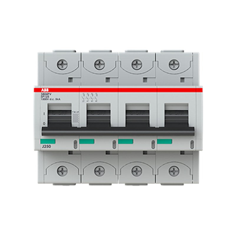 ABB S800 2CC Miniature Circuit Breaker, 4-Pole, 125A, Type S, 1500V AC, 1500 V DC, 5 kA Breaking Capacity