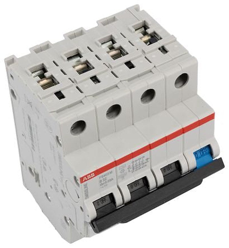 ABB Residual Current Circuit Breaker with Overload Protection, 32A Current Rating, 4-Pole, 30 mA Trip Sensitivity, Type