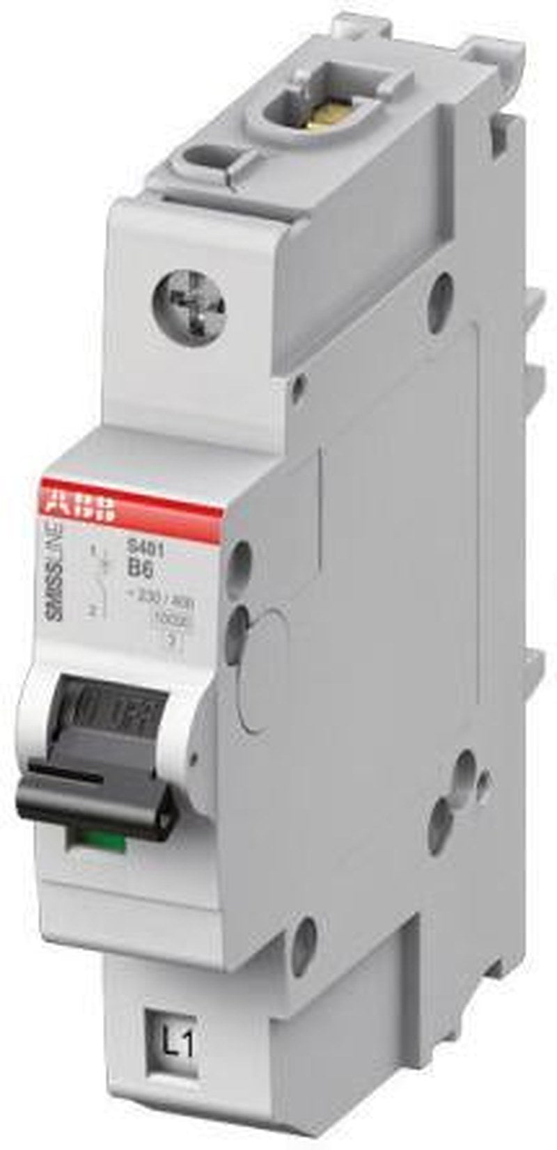 ABB S400, SmiSSline S400M Miniature Circuit Breaker, 1-Pole, 8A, Type B, Type C, Type D, Type K, 400V ac AC, 250 V dc