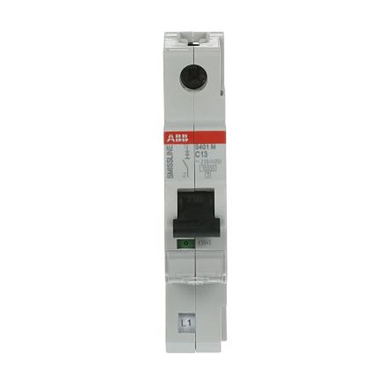 ABB SMISSLINE TP S400M Miniature Circuit Breaker, 1-Pole, 13A, Type C, 400V ac AC, 60 V dc DC, 10 kA Breaking Capacity