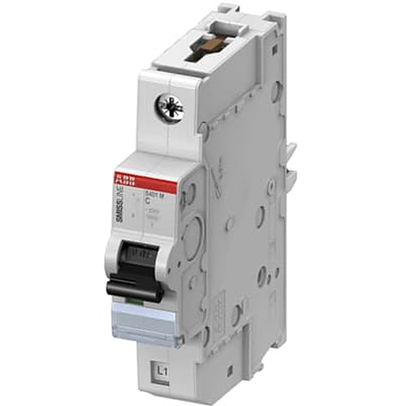 ABB S401M Miniature Circuit Breaker, 1-Pole, 20A, Type C, 254V ac AC, 12 V dc DC, 15 kA Breaking Capacity