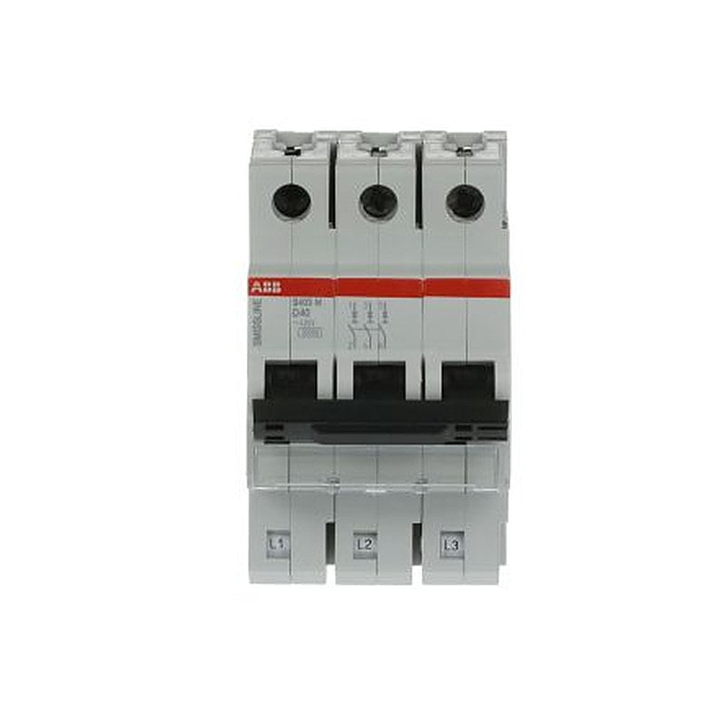 ABB S403M Miniature Circuit Breaker, 3-Pole, 40A, Type D, 12V ac AC, 10 kA Breaking Capacity