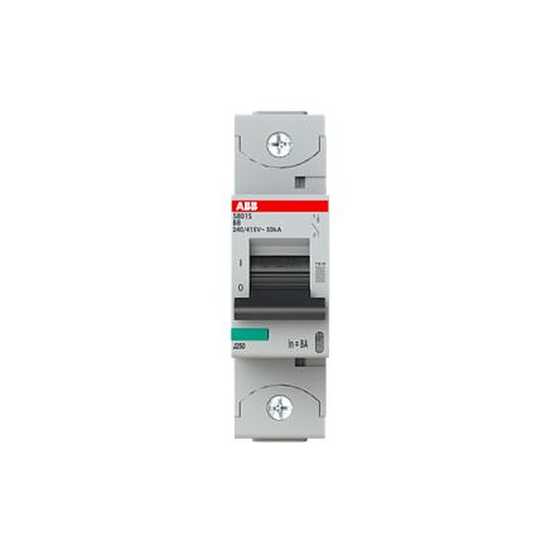 ABB S800S Miniature Circuit Breaker, 1-Pole, 8A, Type B, 240V ac AC, 50 kA Breaking Capacity