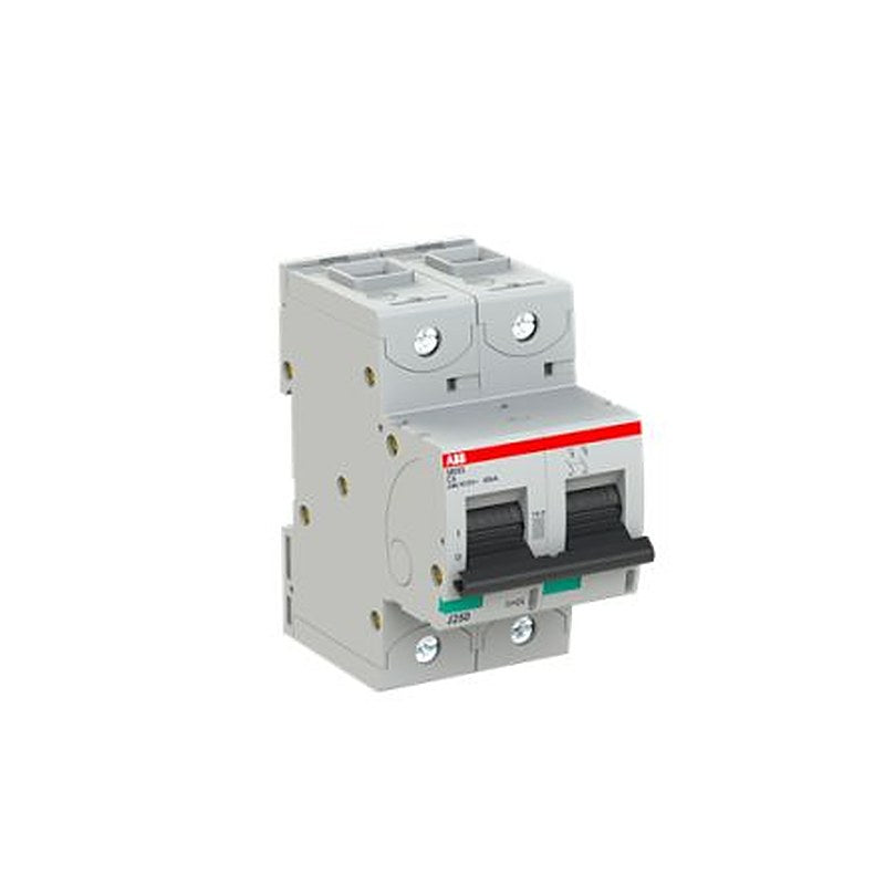 ABB S802S Miniature Circuit Breaker, 2-Pole, 6A, Type C, 690V ac AC, 50 kA Breaking Capacity