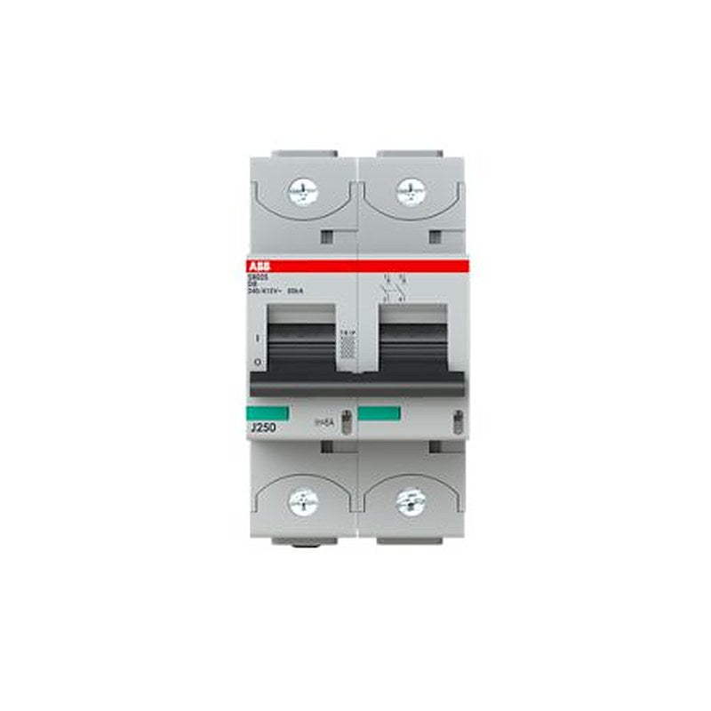 ABB S802S Miniature Circuit Breaker, 2-Pole, 8A, Type D, 690V ac AC, 50 kA Breaking Capacity