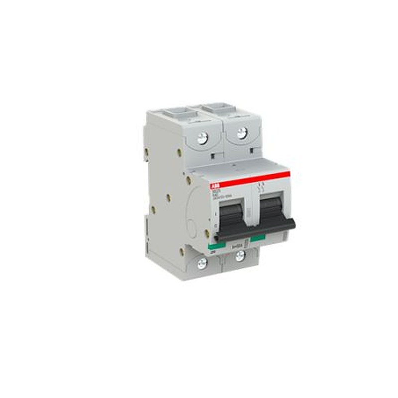 ABB S800S Miniature Circuit Breaker, 2-Pole, 50A, Type K, 240V ac AC, 50 kA Breaking Capacity
