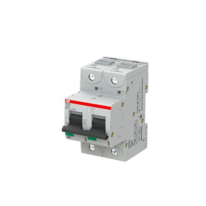 ABB S802S Miniature Circuit Breaker, 2-Pole, 40A, UC-B, 500 V dc DC, 50 kA Breaking Capacity