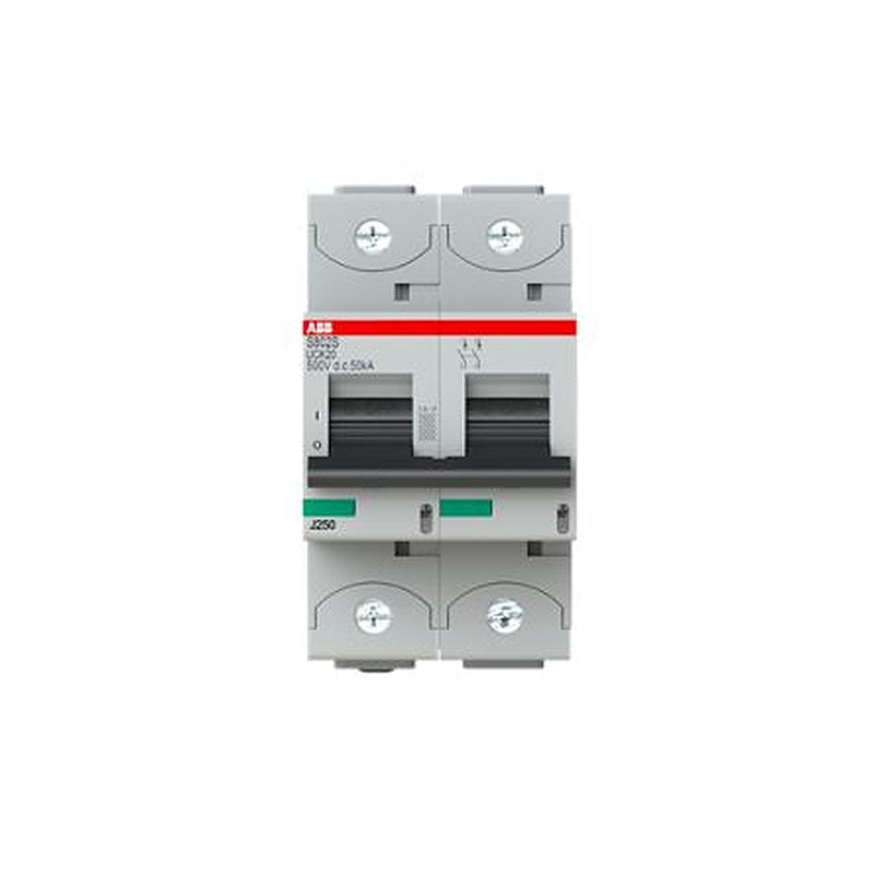 ABB S802S Miniature Circuit Breaker, 2-Pole, 20A, UC-K, 500 V dc DC, 50 kA Breaking Capacity