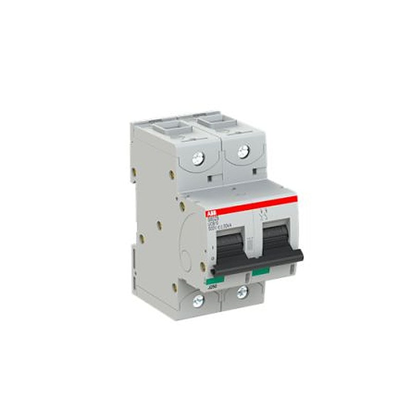 ABB S802S Miniature Circuit Breaker, 2-Pole, 50A, UC-B, 500 V dc DC, 50 kA Breaking Capacity