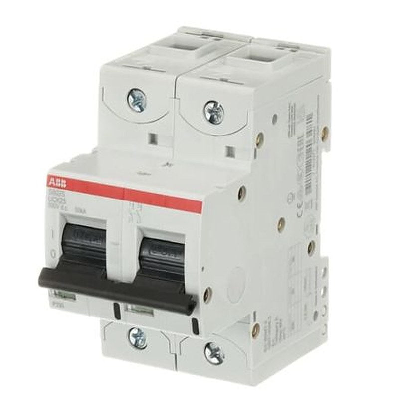 ABB S802S Miniature Circuit Breaker, 2-Pole, 25A, UC-K, 500 V dc DC, 50 kA Breaking Capacity