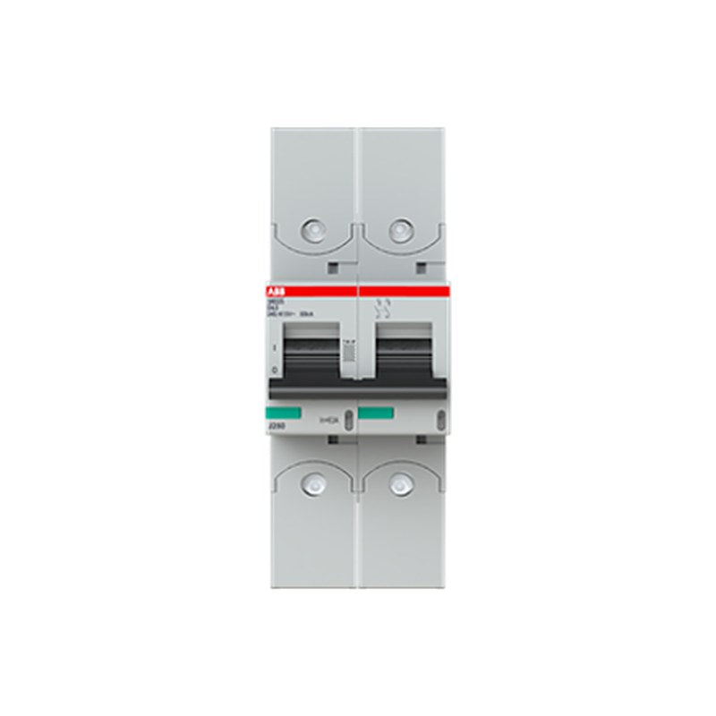 ABB S800 2CC Miniature Circuit Breaker, 2-Pole, 63A, D, 690V AC, 250 V dc DC, 40 kA Breaking Capacity