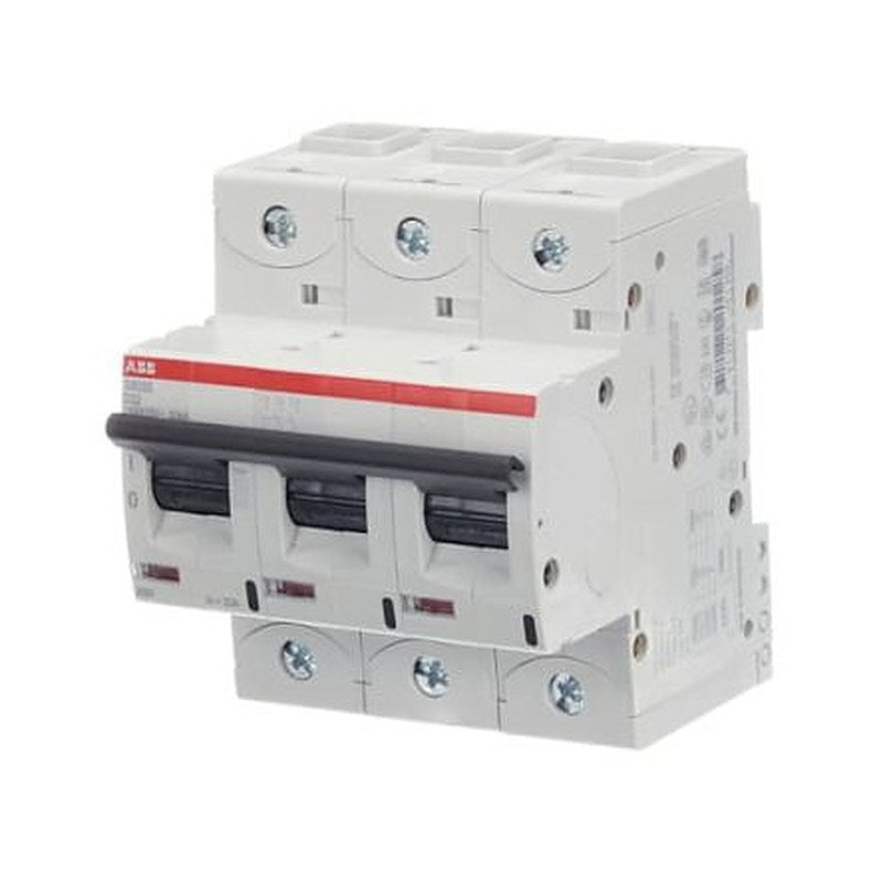 ABB S800S Miniature Circuit Breaker, 3-Pole, 32A, Type D, 240V ac AC, 50 kA Breaking Capacity