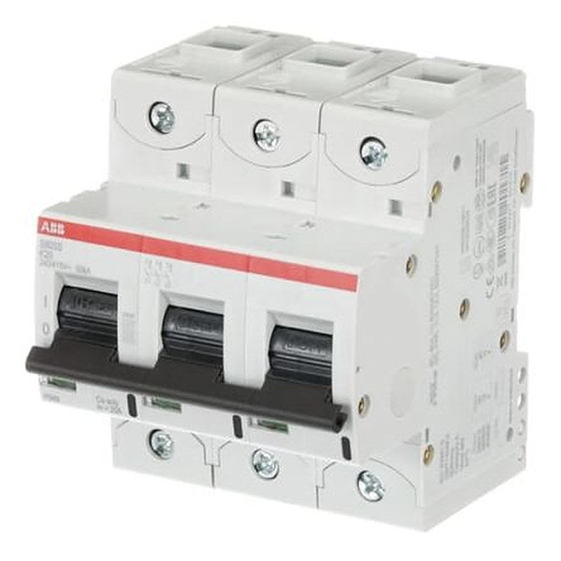 ABB S800S Miniature Circuit Breaker, 3-Pole, 20A, Type K, 240V ac AC, 50 kA Breaking Capacity