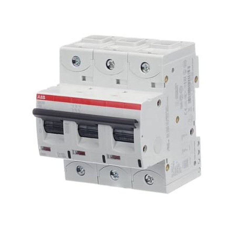 ABB S800S Miniature Circuit Breaker, 3-Pole, 50A, Type K, 240V ac AC, 50 kA Breaking Capacity