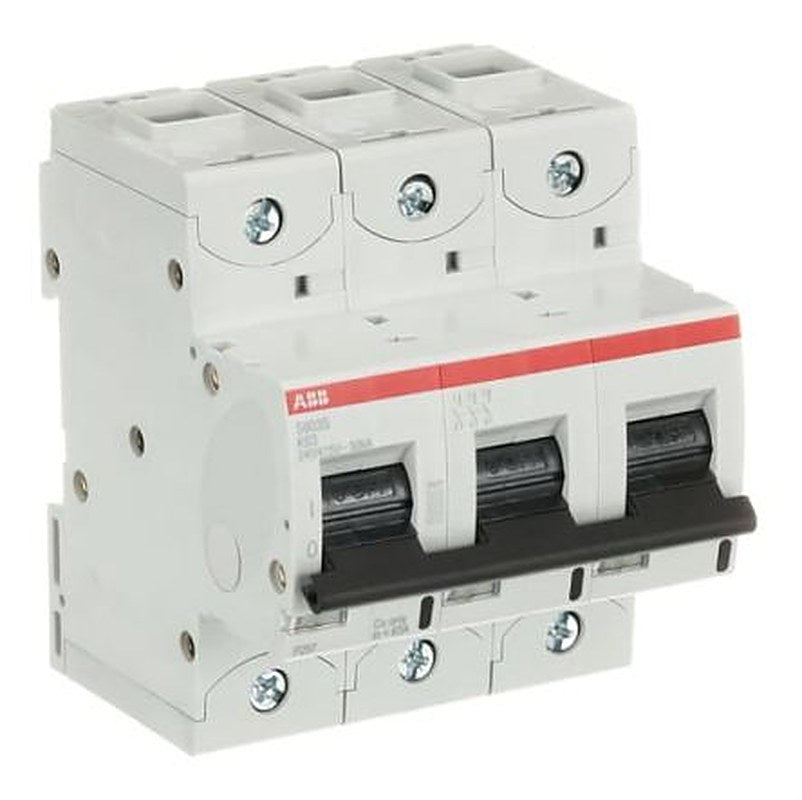 ABB S800S Miniature Circuit Breaker, 3-Pole, 63A, Type K, 240V ac AC, 50 kA Breaking Capacity