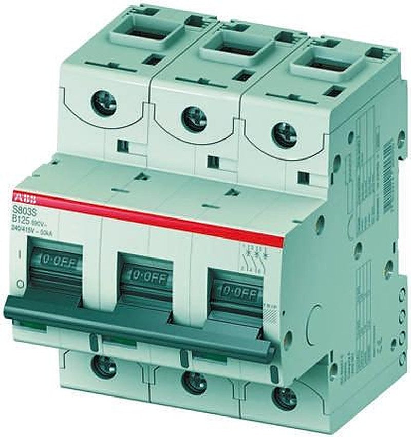 ABB High Performance S800S Miniature Circuit Breaker, 3-Pole, 63A, Type B, 690V ac AC, 250 V DC, 50 kA Breaking Capacity