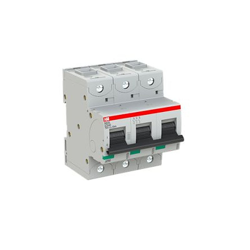 ABB S803S Miniature Circuit Breaker, 3-Pole, 40A, UC-K, 750 V dc DC, 50 kA Breaking Capacity