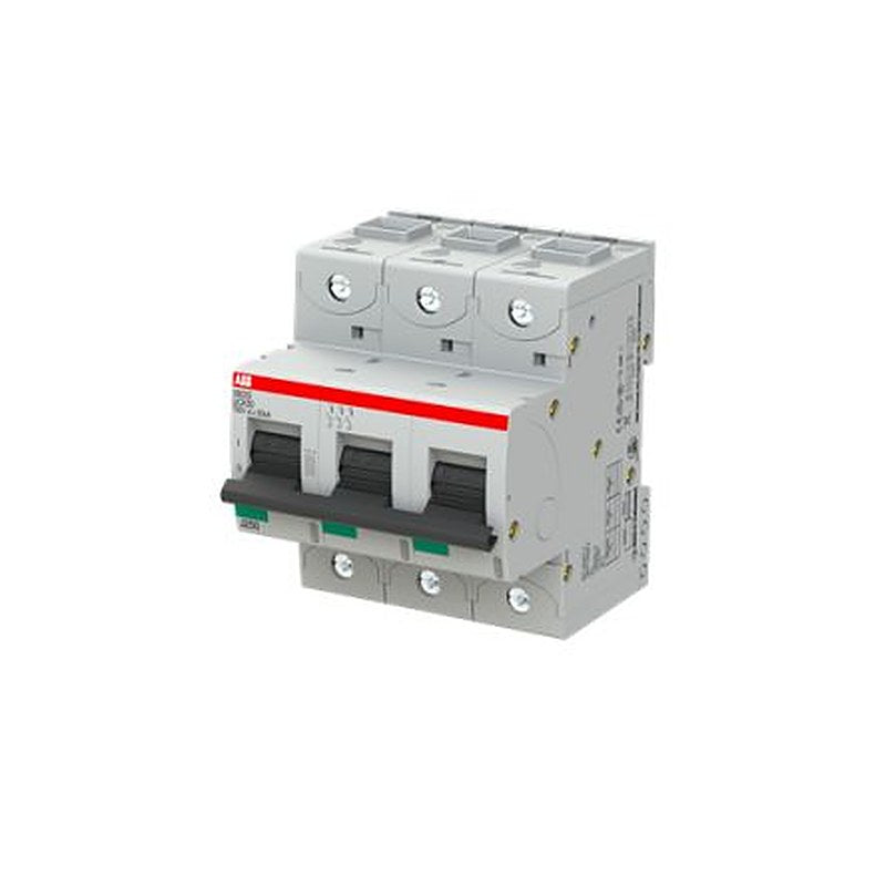 ABB S803S Miniature Circuit Breaker, 3-Pole, 50A, UC-K, 750 V dc DC, 50 kA Breaking Capacity