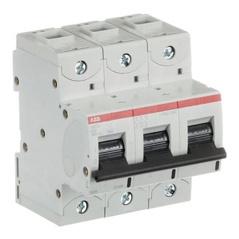 ABB S800U Miniature Circuit Breaker, 3-Pole, 40A, Type K, 240V ac AC, 50 kA Breaking Capacity