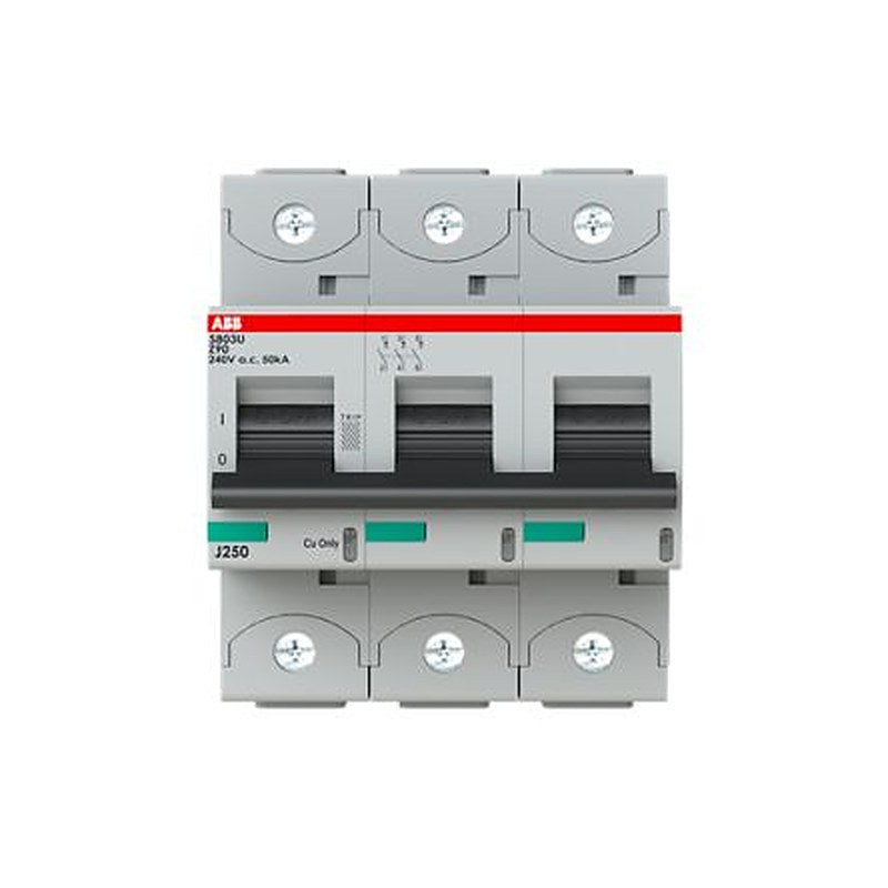 ABB S800U Miniature Circuit Breaker, 3-Pole, 90A, Type Z, 240V ac AC, 50 kA Breaking Capacity
