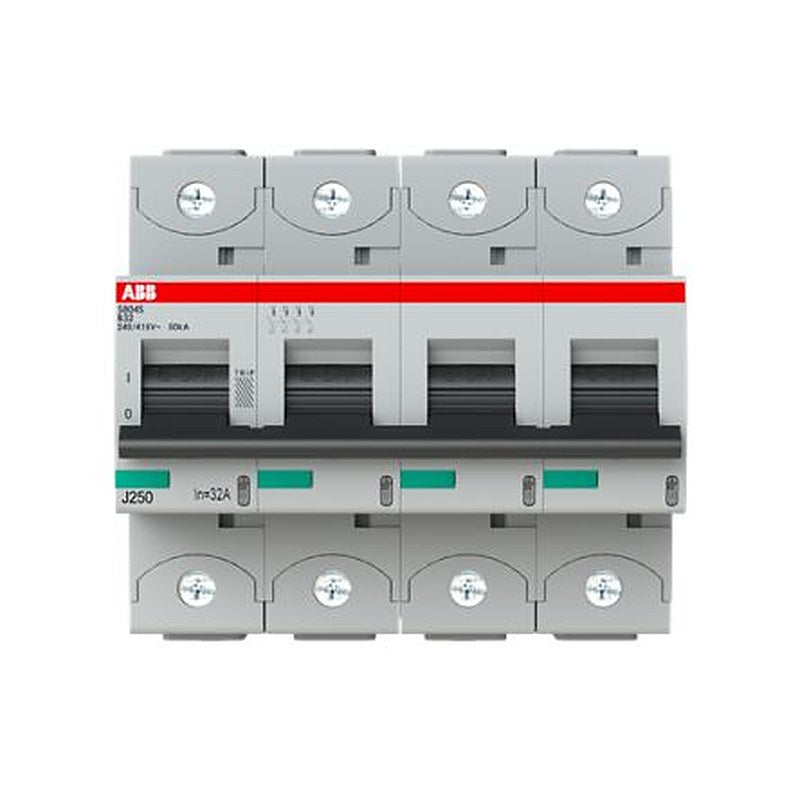 ABB S800S Miniature Circuit Breaker, 4-Pole, 32A, Type B, 240V ac AC, 50 kA Breaking Capacity