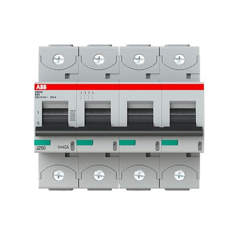 ABB S800S Miniature Circuit Breaker, 4-Pole, 40A, Type B, 240V ac AC, 50 kA Breaking Capacity