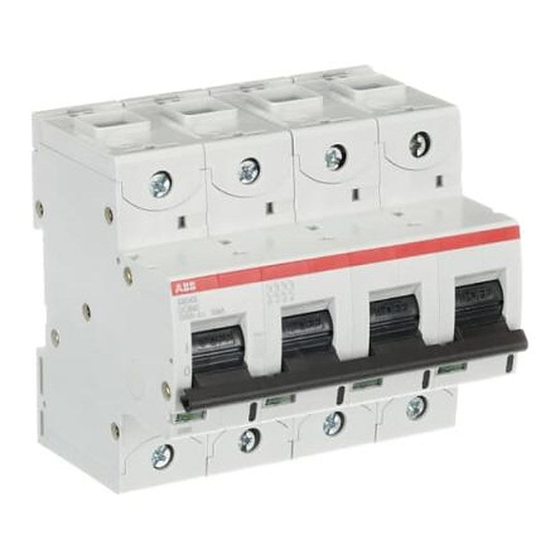 ABB S804S Miniature Circuit Breaker, 4-Pole, 40A, UC-B, 1000 V dc DC, 50 kA Breaking Capacity