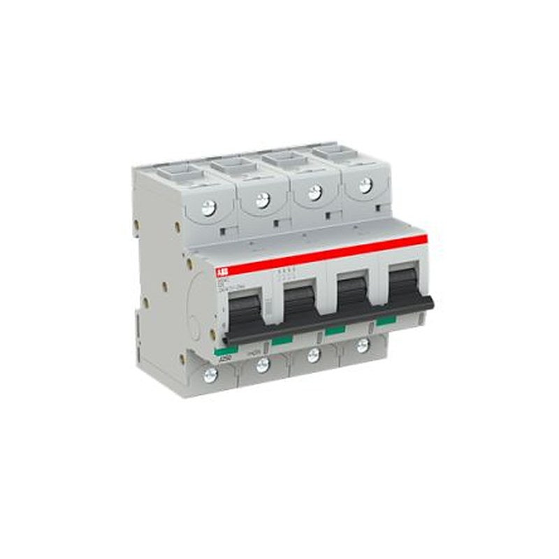 ABB S804C Miniature Circuit Breaker, 4-Pole, 25A, Type C, 415V ac AC, 25 kA Breaking Capacity