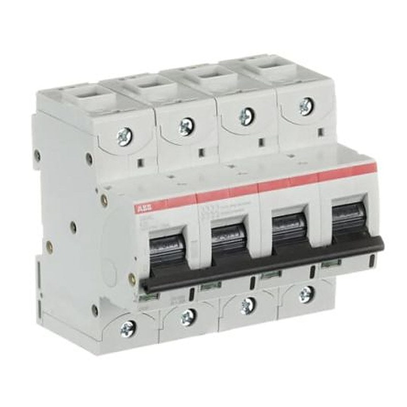 ABB S804C Miniature Circuit Breaker, 4-Pole, 20A, Type K, 415V ac AC, 440 V dc DC, 25 kA Breaking Capacity