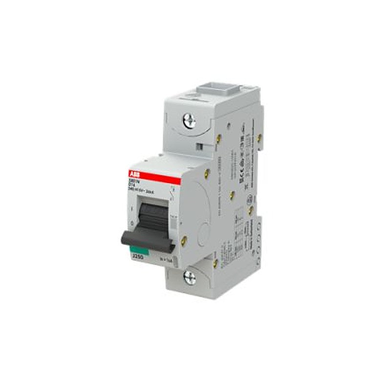 ABB S801 S801N Miniature Circuit Breaker, 1-Pole, 16A, Type D, 400V ac AC, 36 kA Breaking Capacity
