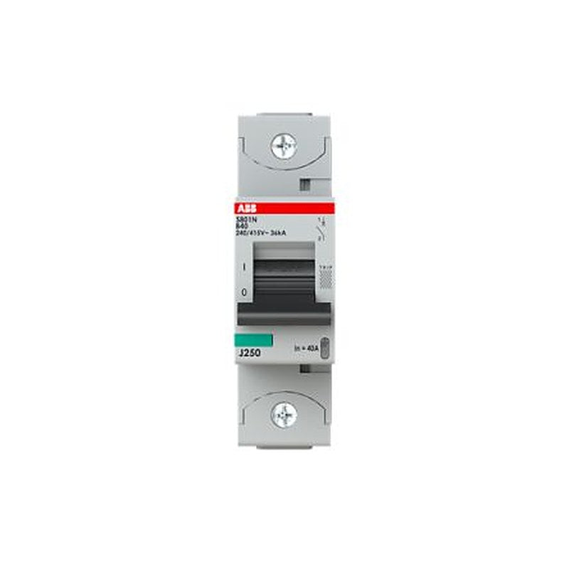 ABB S801N Miniature Circuit Breaker, 1-Pole, 40A, Type B, 400V ac AC, 36 kA Breaking Capacity