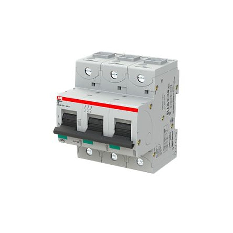 ABB S803 S803N Miniature Circuit Breaker, 3-Pole, 8A, Type C, 690V ac AC, 36 kA Breaking Capacity