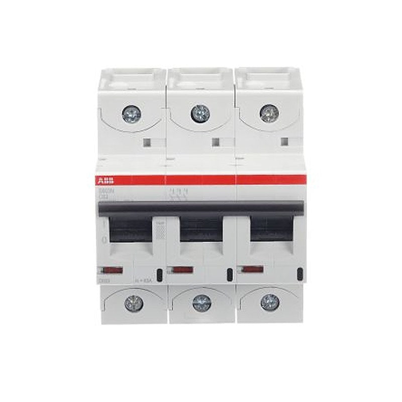 ABB High Performance S800N Miniature Circuit Breaker, 3-Pole, 63A, Type C, 690V ac AC, 375 V dc DC, 36 kA Breaking