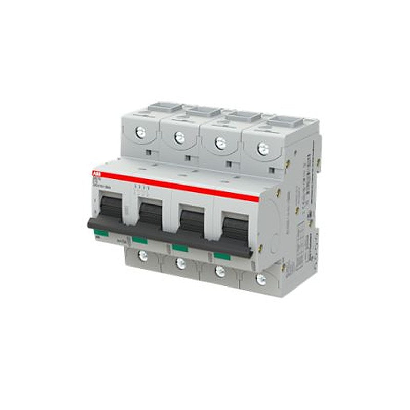 ABB S804N Miniature Circuit Breaker, 4-Pole, 10A, Type C, 690V ac AC, 690 V dc DC, 36 kA Breaking Capacity