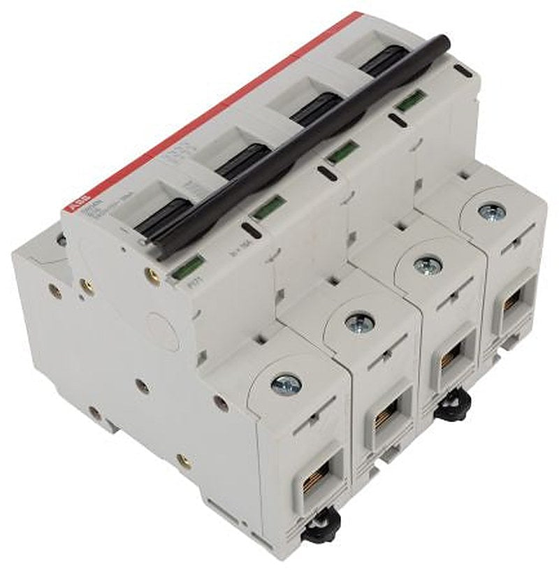ABB High Performance S800N Miniature Circuit Breaker, 4-Pole, 16A, Type B, 690V AC, 500 V dc DC, 36 kA Breaking Capacity