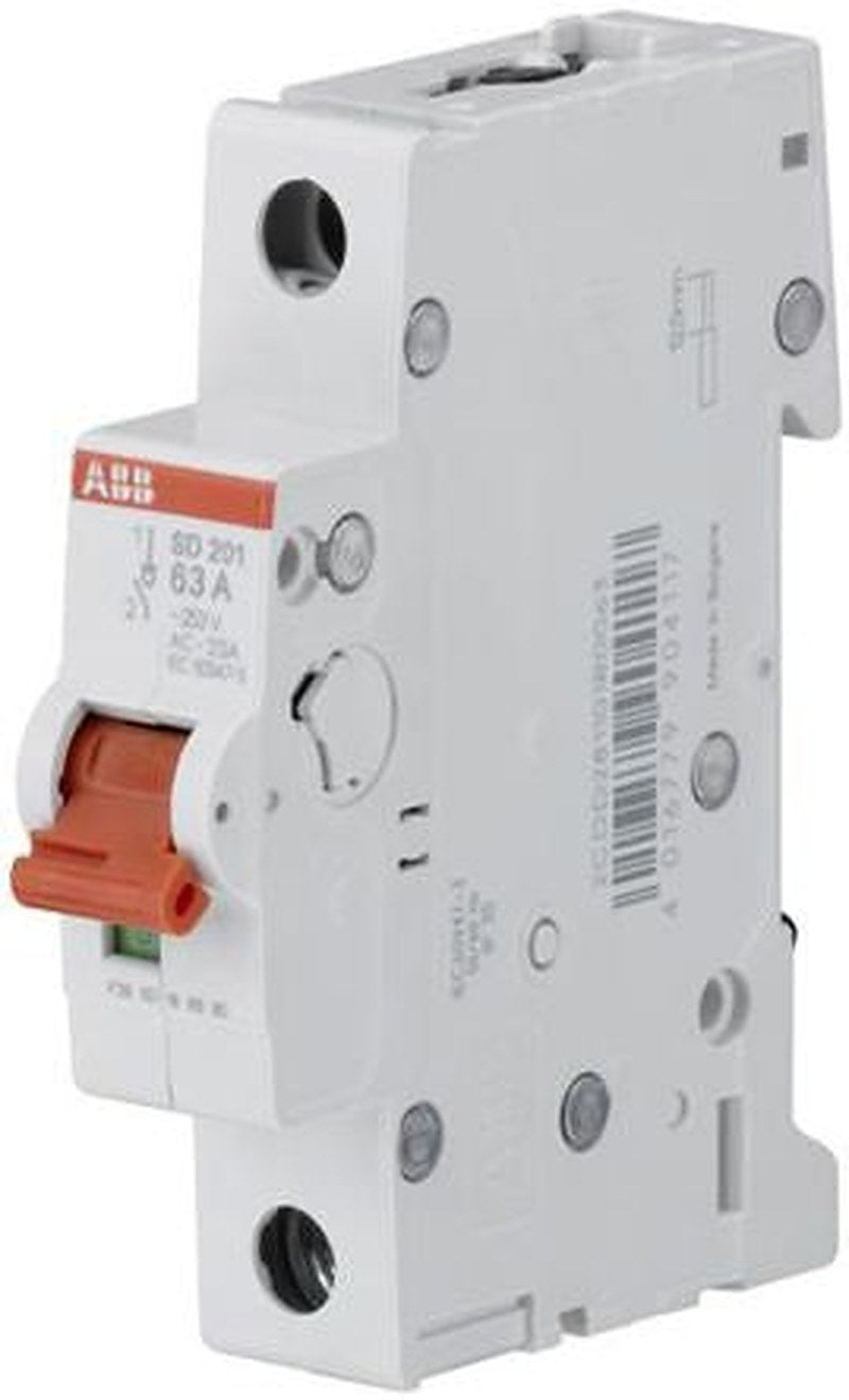 ABB 1-Pole DIN Rail Isolator Switch -, IP20, IP40, 40A