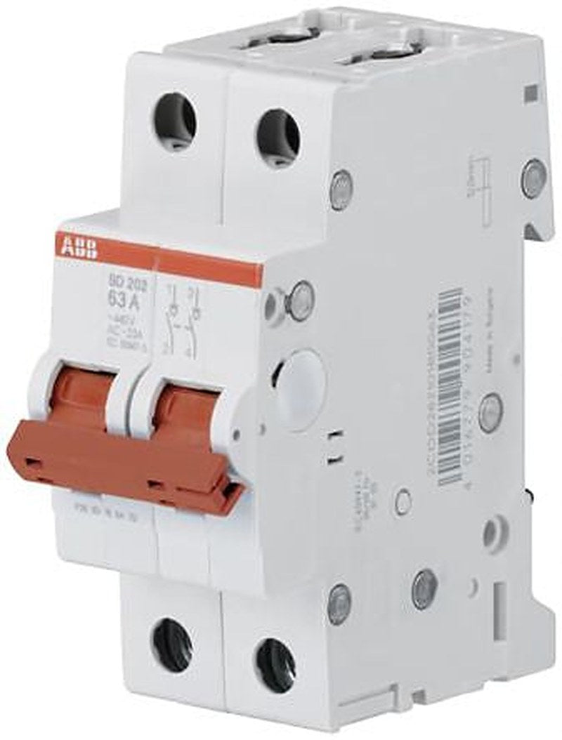 ABB SD200 SD200 Miniature Circuit Breaker, 2-Pole, 40A, 462V ac AC, 131 V dc DC