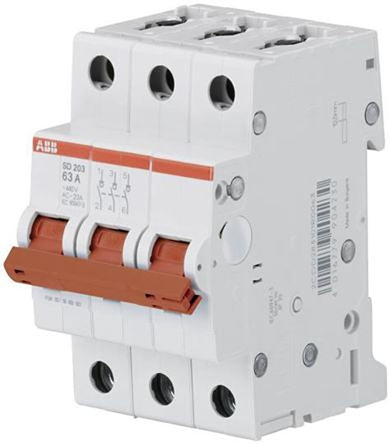 ABB 3-Pole DIN Rail Isolator Switch -, IP20, IP40, 25A