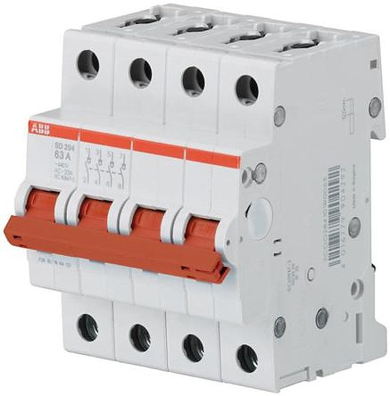 ABB 4-Pole DIN Rail Isolator Switch -, IP20, IP40, 40A