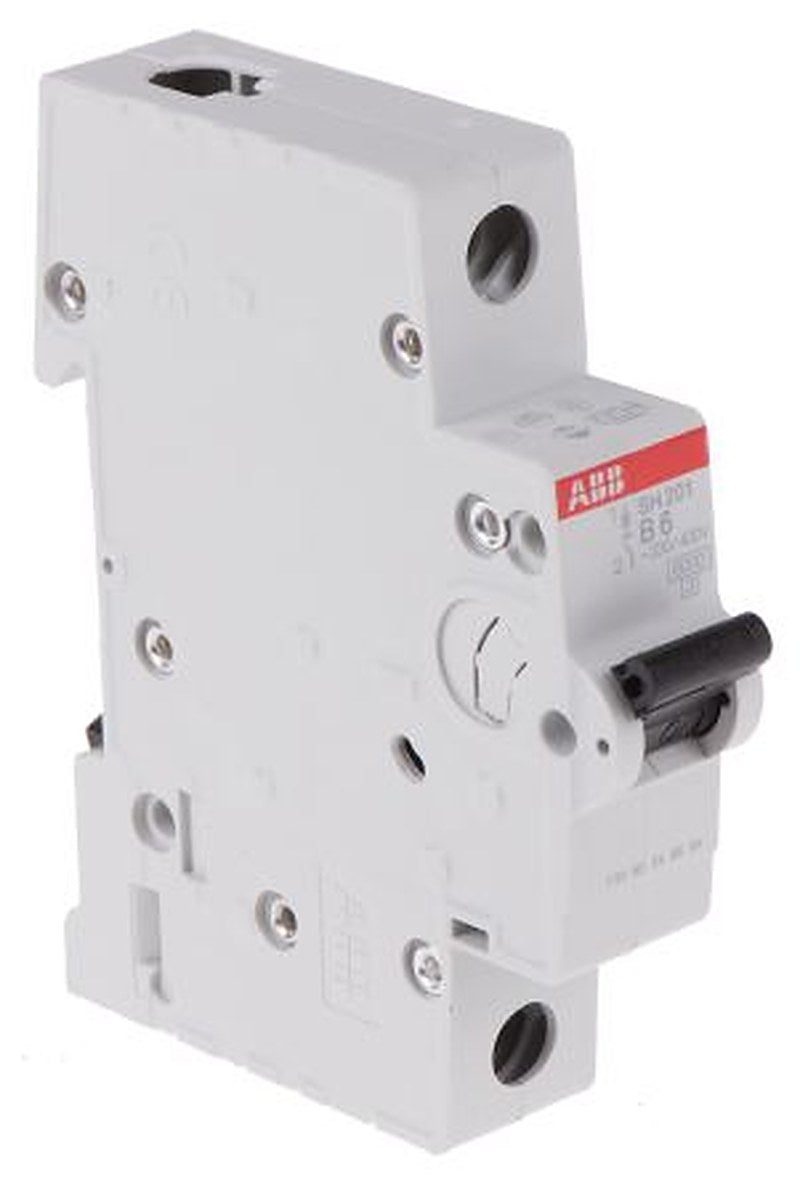 ABB ComPact Home SH200 Miniature Circuit Breaker, 1-Pole, 6A, Type B, 400V ac AC, 60 V dc DC, 6 kA Breaking Capacity