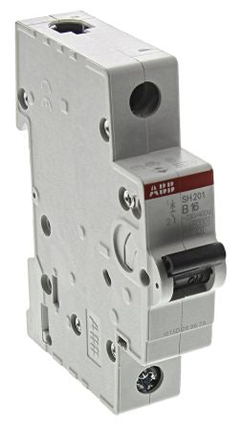 ABB ComPact Home SH200 Miniature Circuit Breaker, 1-Pole, 16A, Type B, 440V ac AC, 60 V dc DC, 6 kA Breaking Capacity