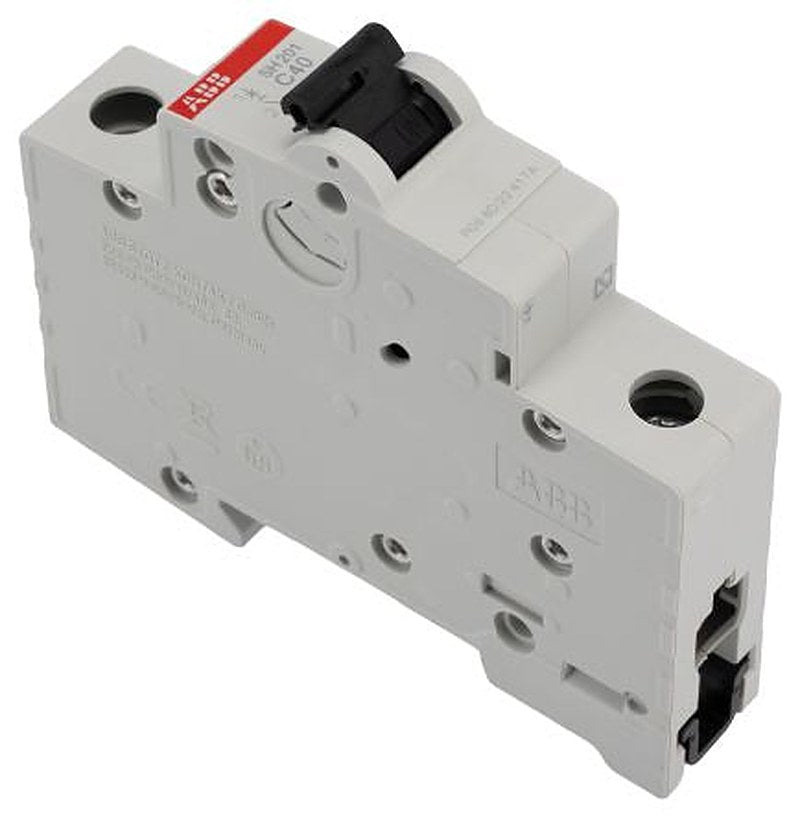 ABB ComPact Home SH200 Miniature Circuit Breaker, 1-Pole, 40A, Type C, 440V ac AC, 60 V dc DC, 6 kA Breaking Capacity
